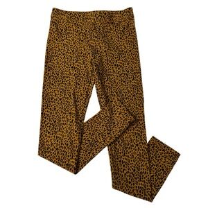 J. Crew Cotton Cheetah Leopard Brown Tan Black Leggings Girls Quality